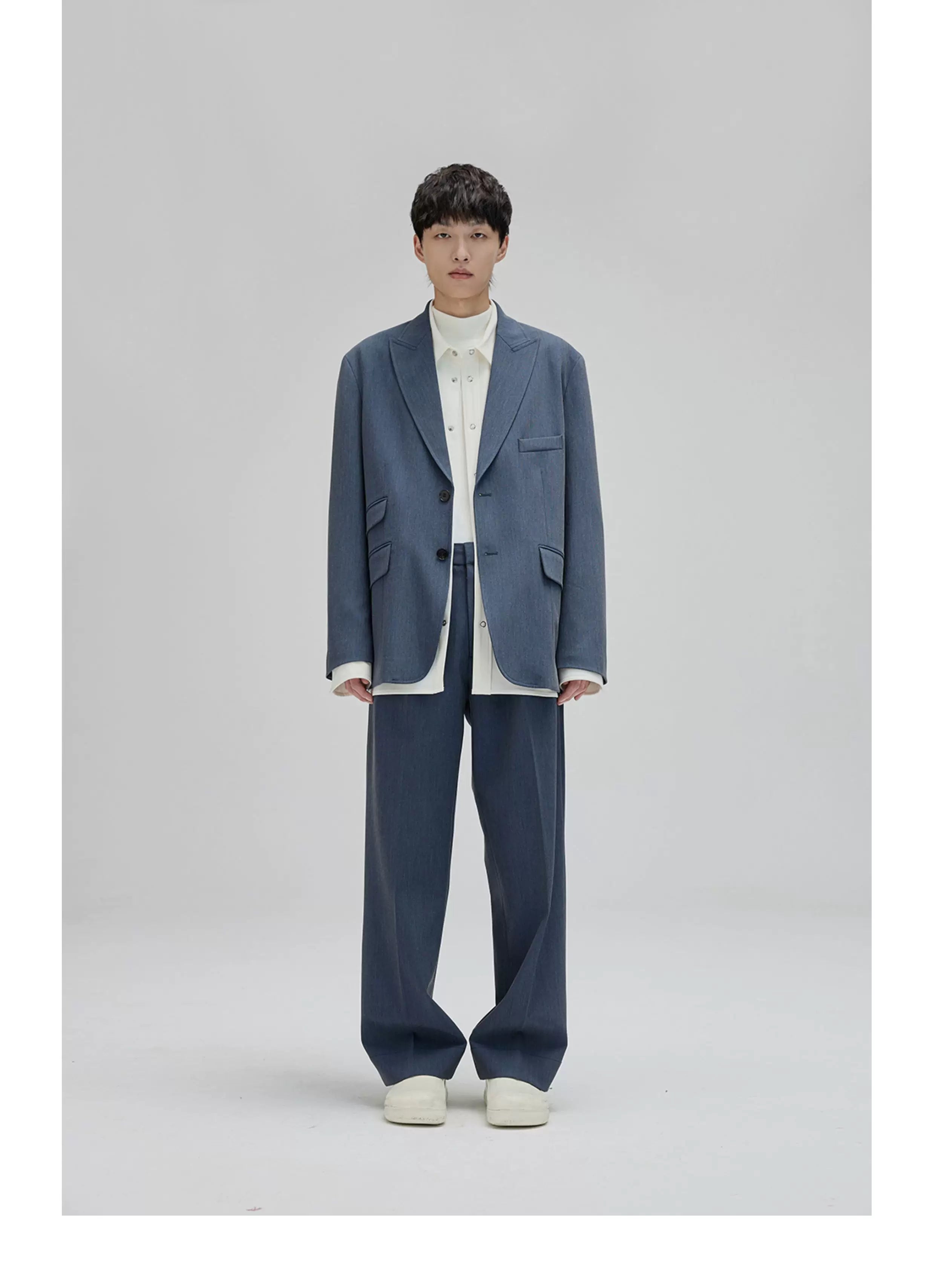 Vintage Pleated Wide Waist Casual Pants