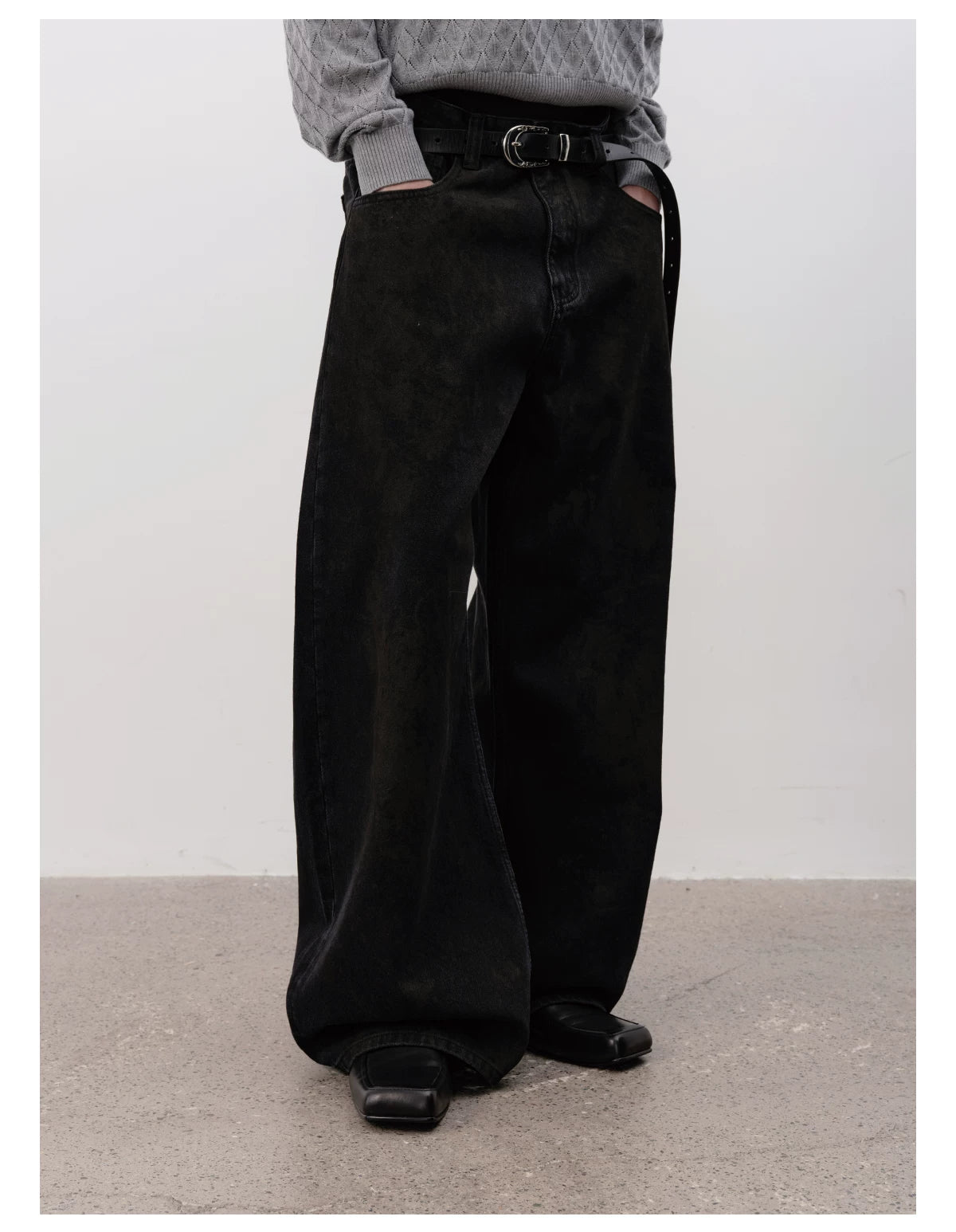 Vintage Washed Denim Banana Pants