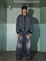 American Vintage Washed Distressed Baggy Jeans