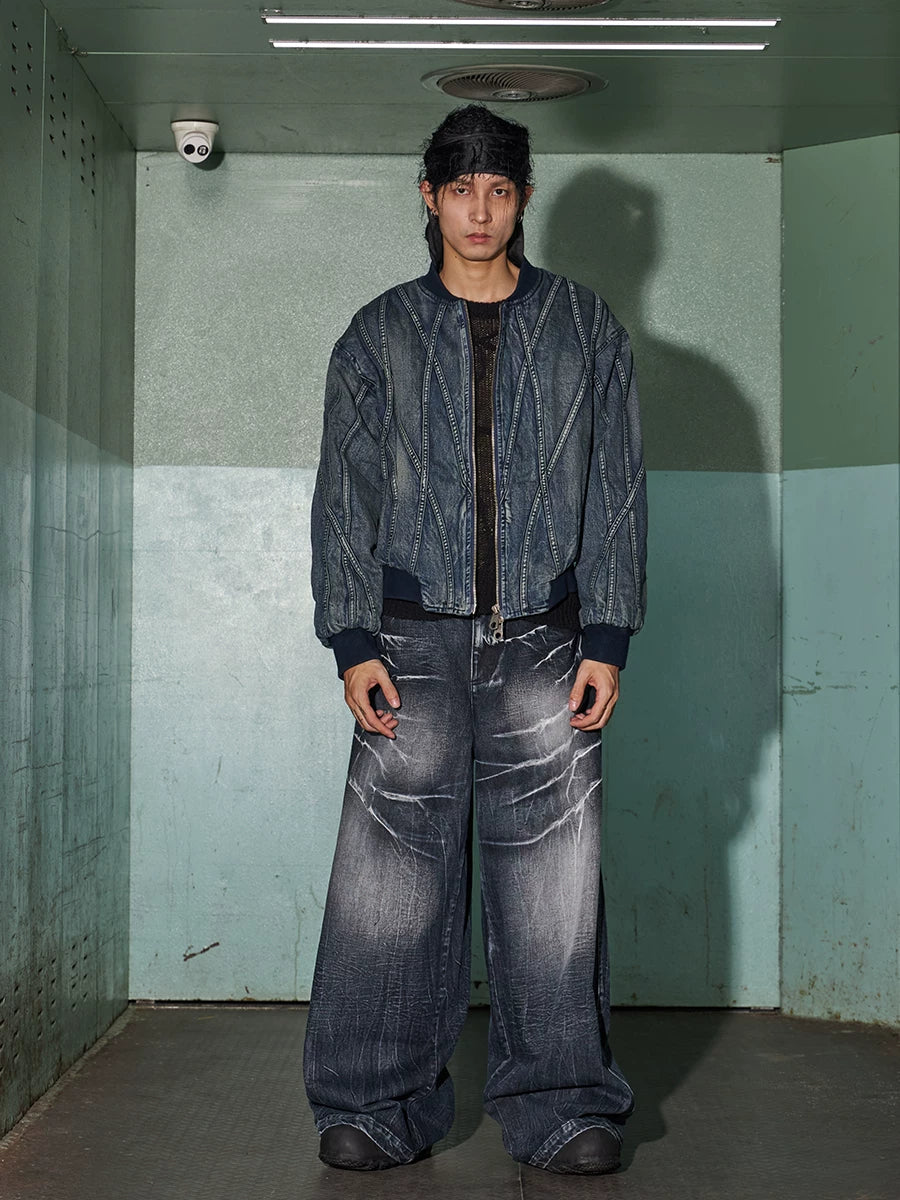 American Vintage Washed Distressed Baggy Jeans