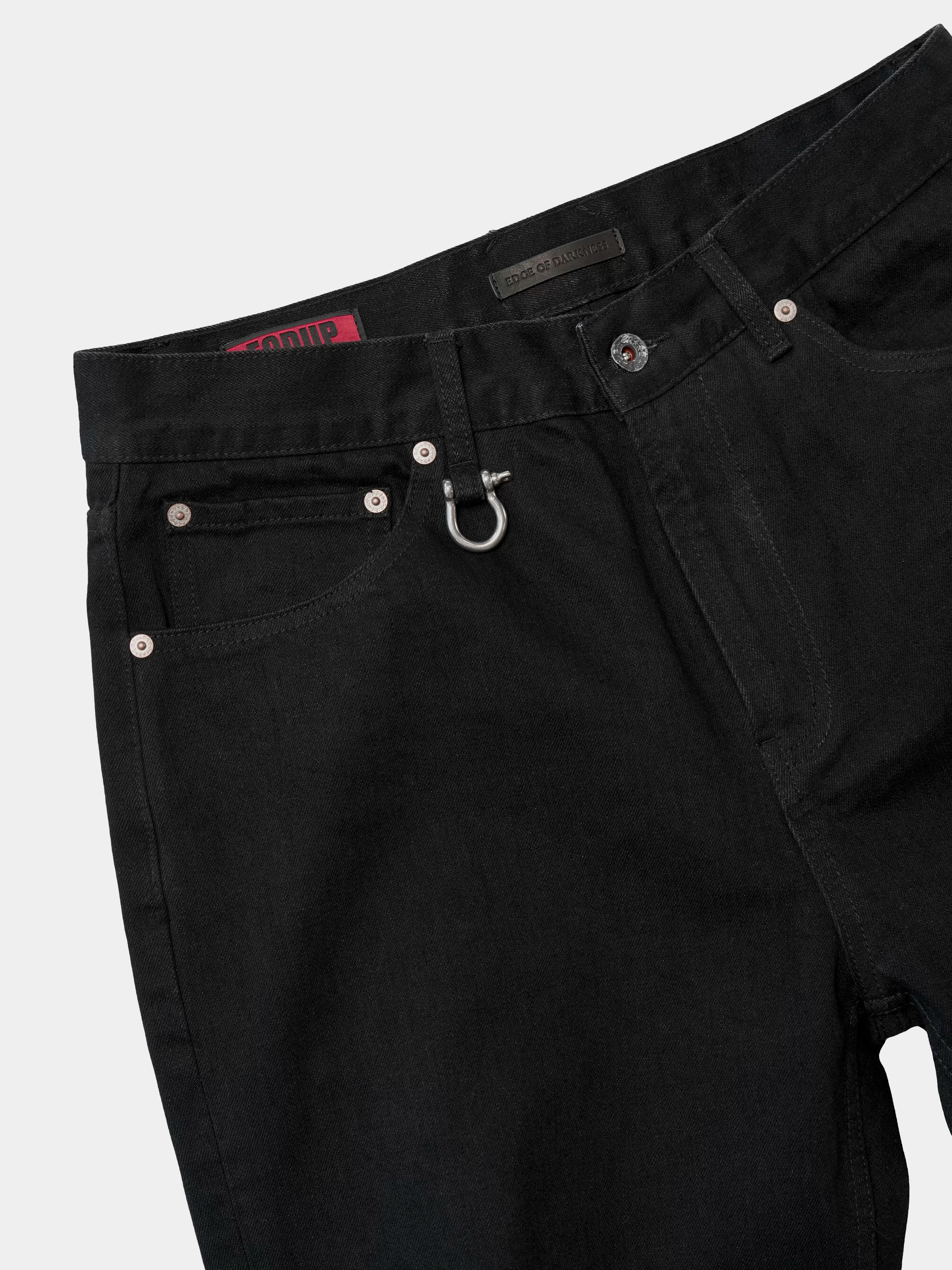 Baggy 15 Oz Rigid Black Jeans