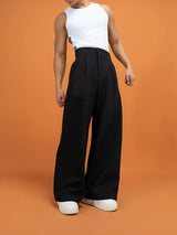 Black High Waist Wide Leg Pants