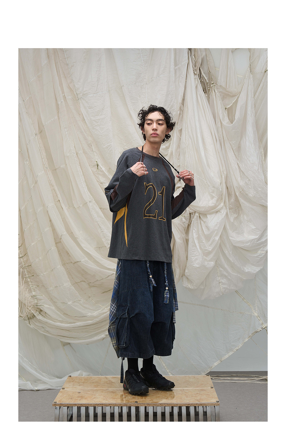 Deconstructed Patchwork Two-in-One T-Shirt