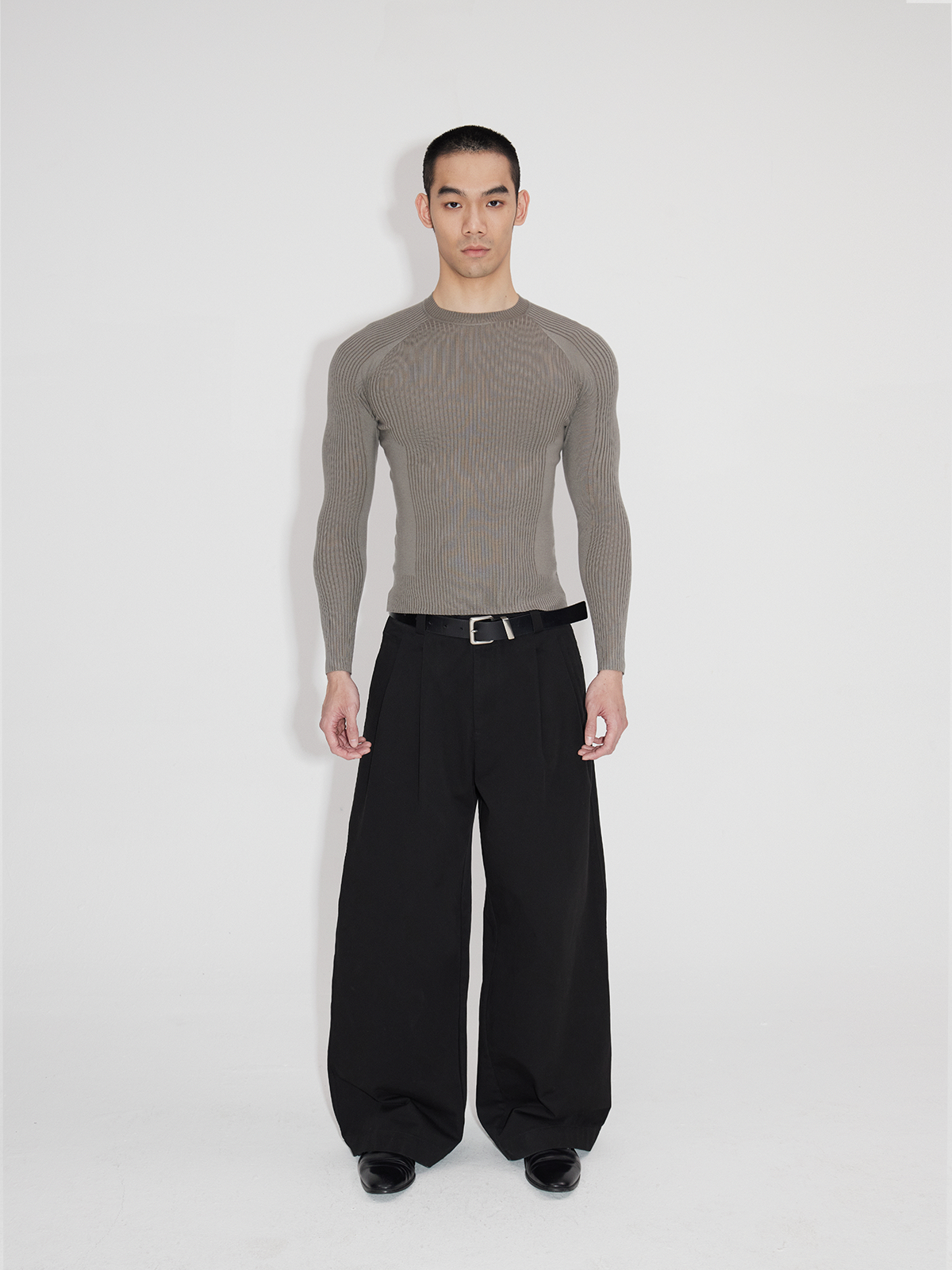 Lightweight Ribbed Knit Long Sleeve