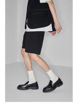 Plaid Multi-Pocket Elastic Waist Shorts
