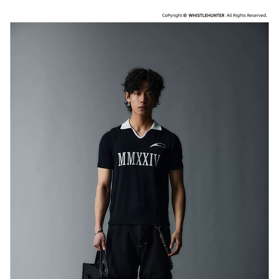 Old Money V-Neck Blend Polo Shirts