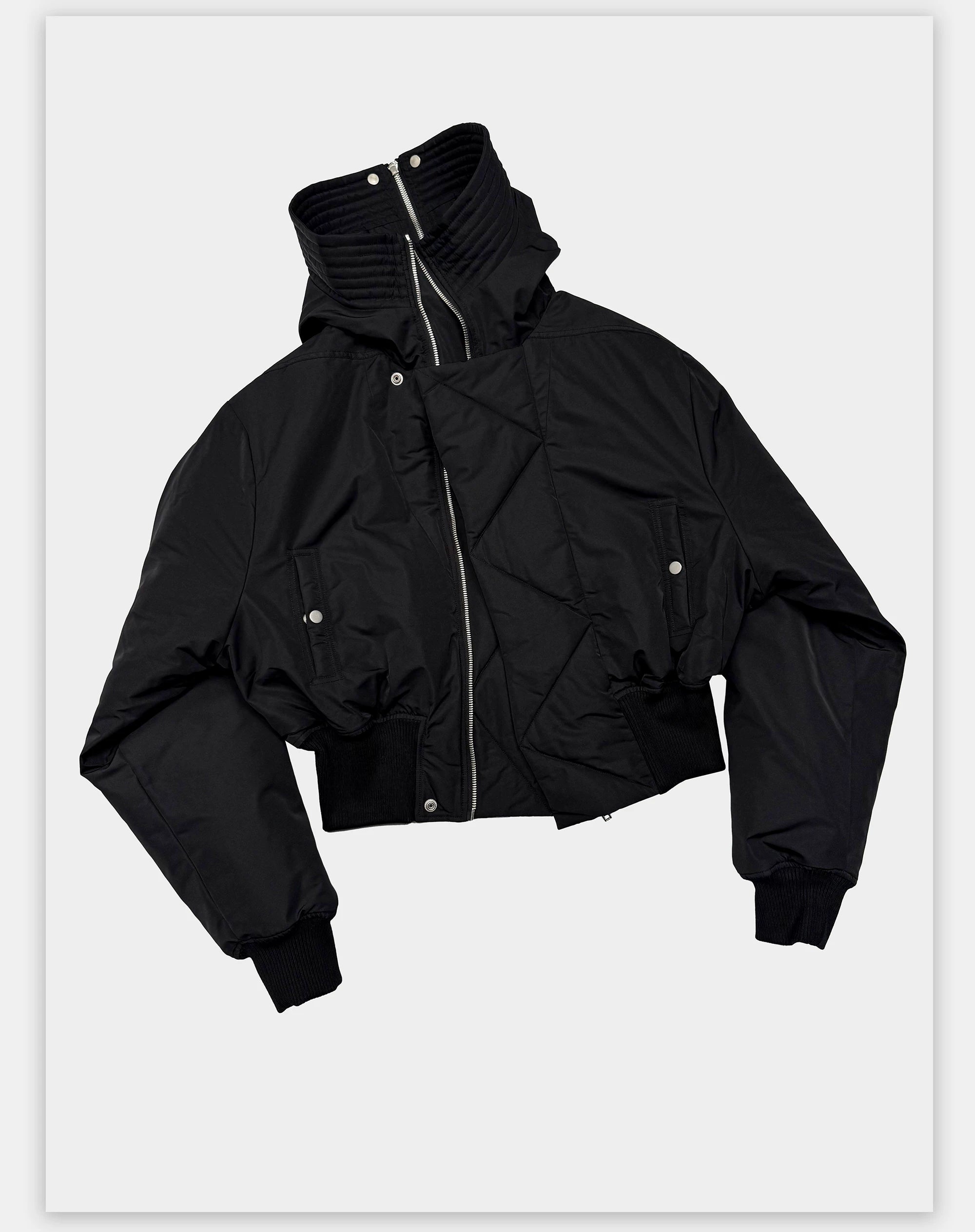 Dark 3M Oversized Hooded Bomber Jacket