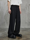 Draped Chain Texture Straight Leg Pants