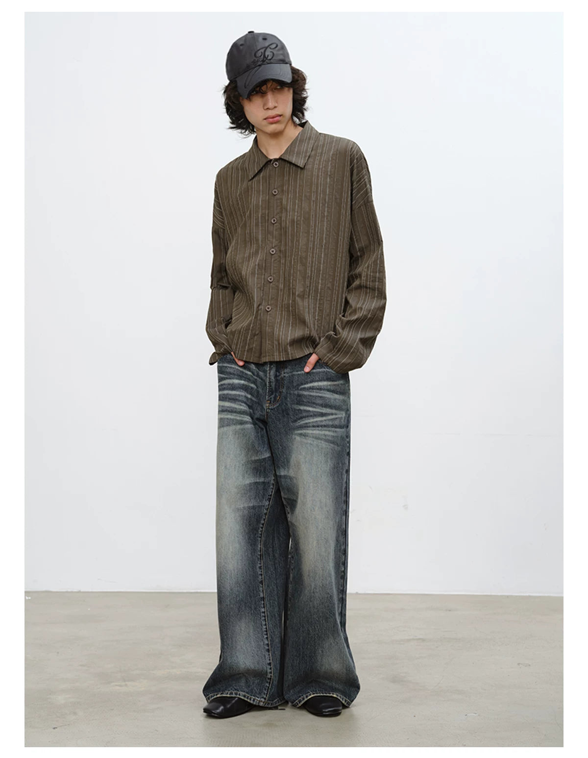 Striped Drop Shoulder Shirts