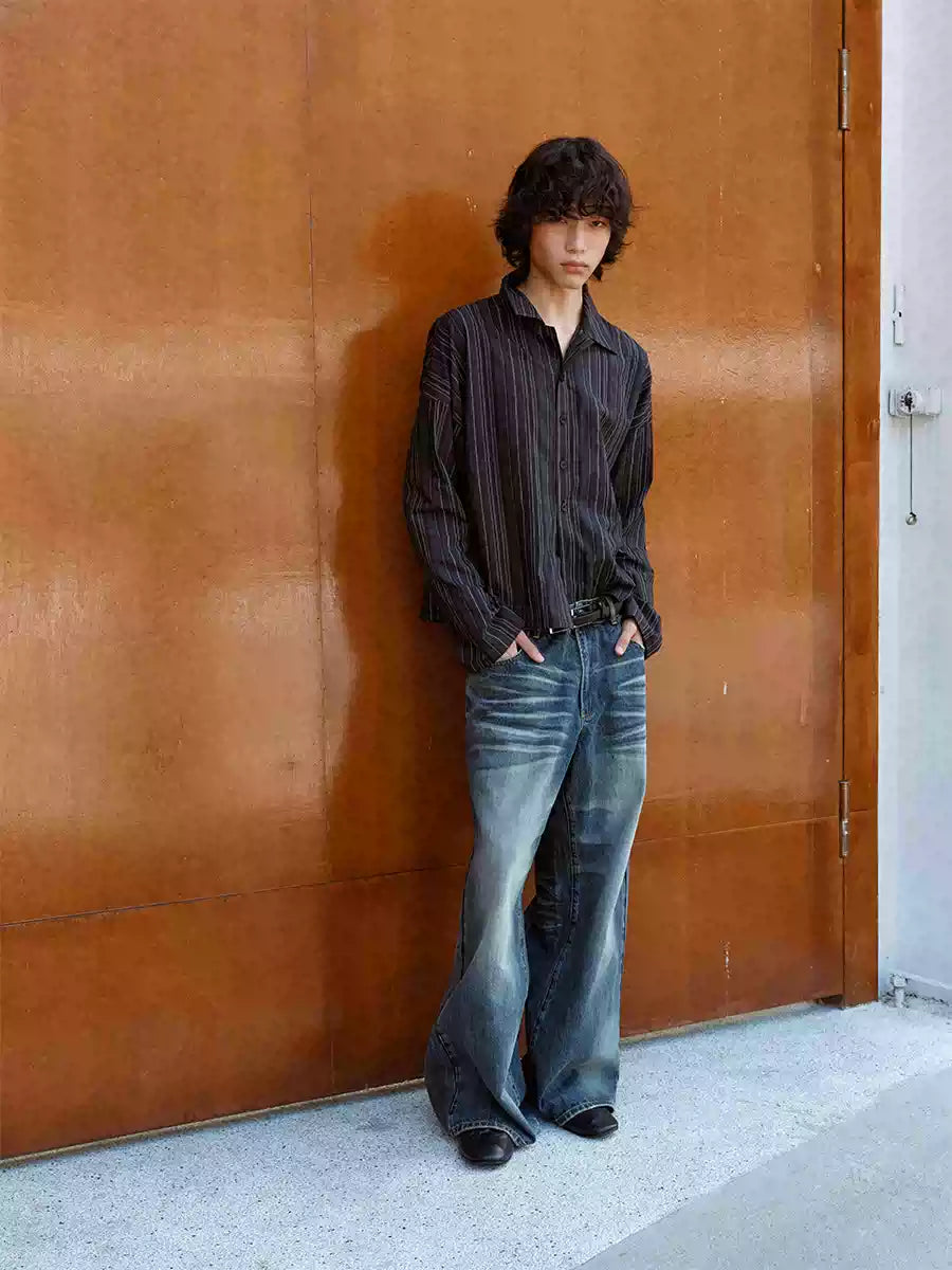 Striped Drop Shoulder Shirts