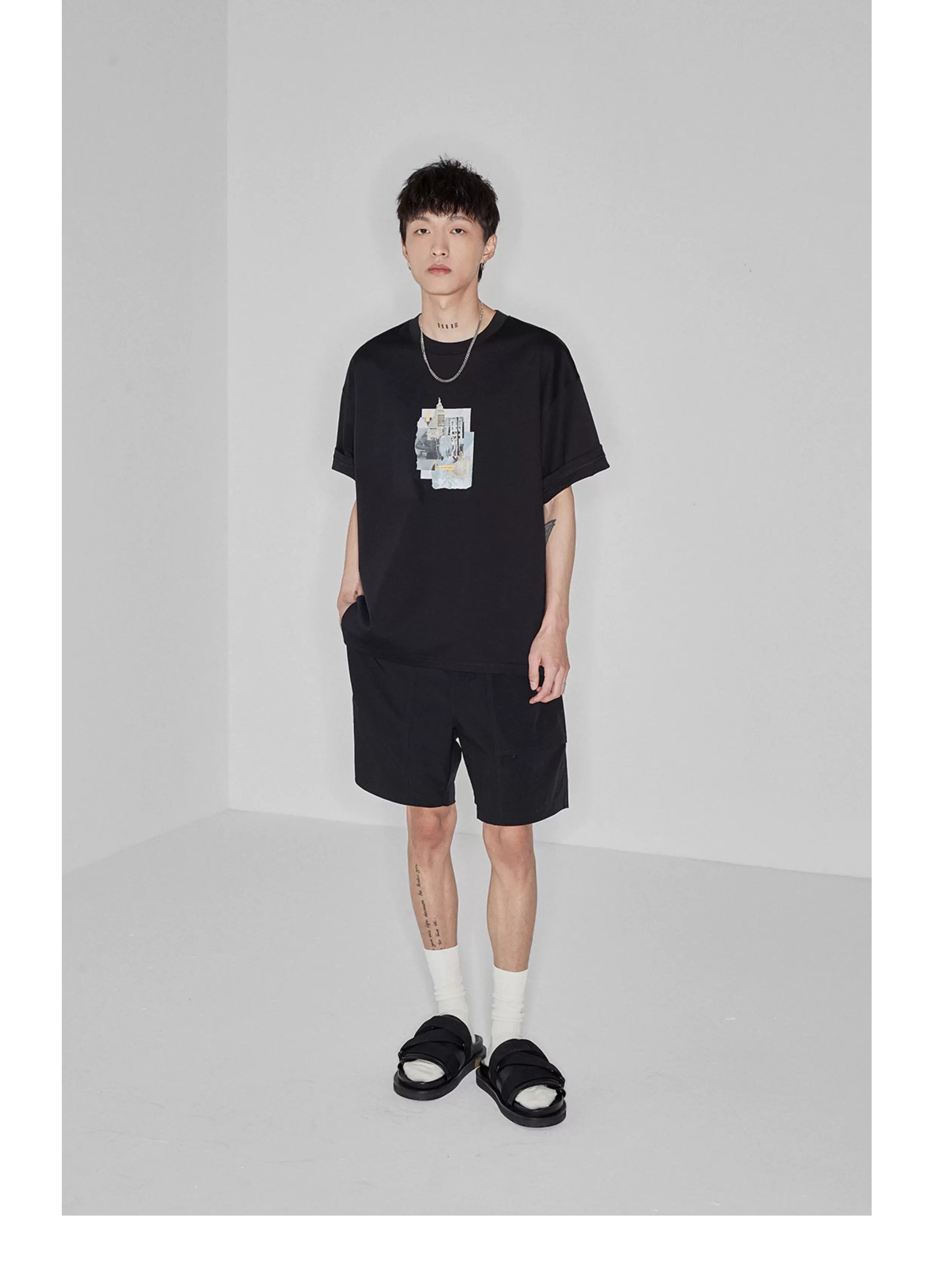 Plaid Multi-Pocket Elastic Waist Shorts