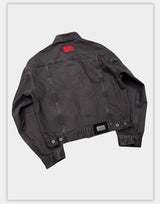 Washed Grey Boxy Denim Jacket
