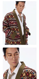 Vintage Jacquard Oversized Kimono Coat