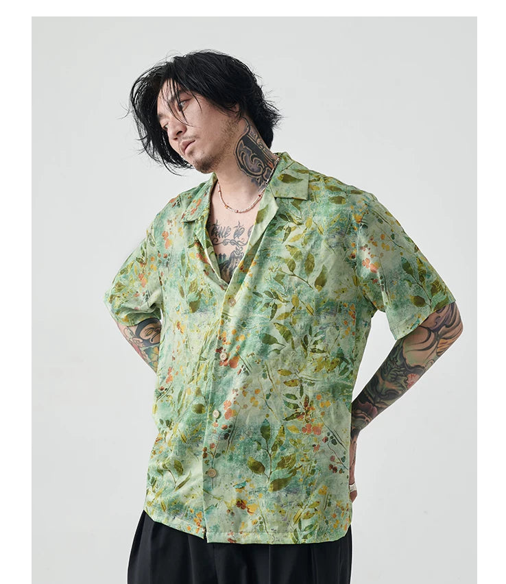 Loose Short Sleeve Hawaiian Shirt