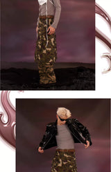 Cute Unisex Military Double-layer Dinosaur Skort