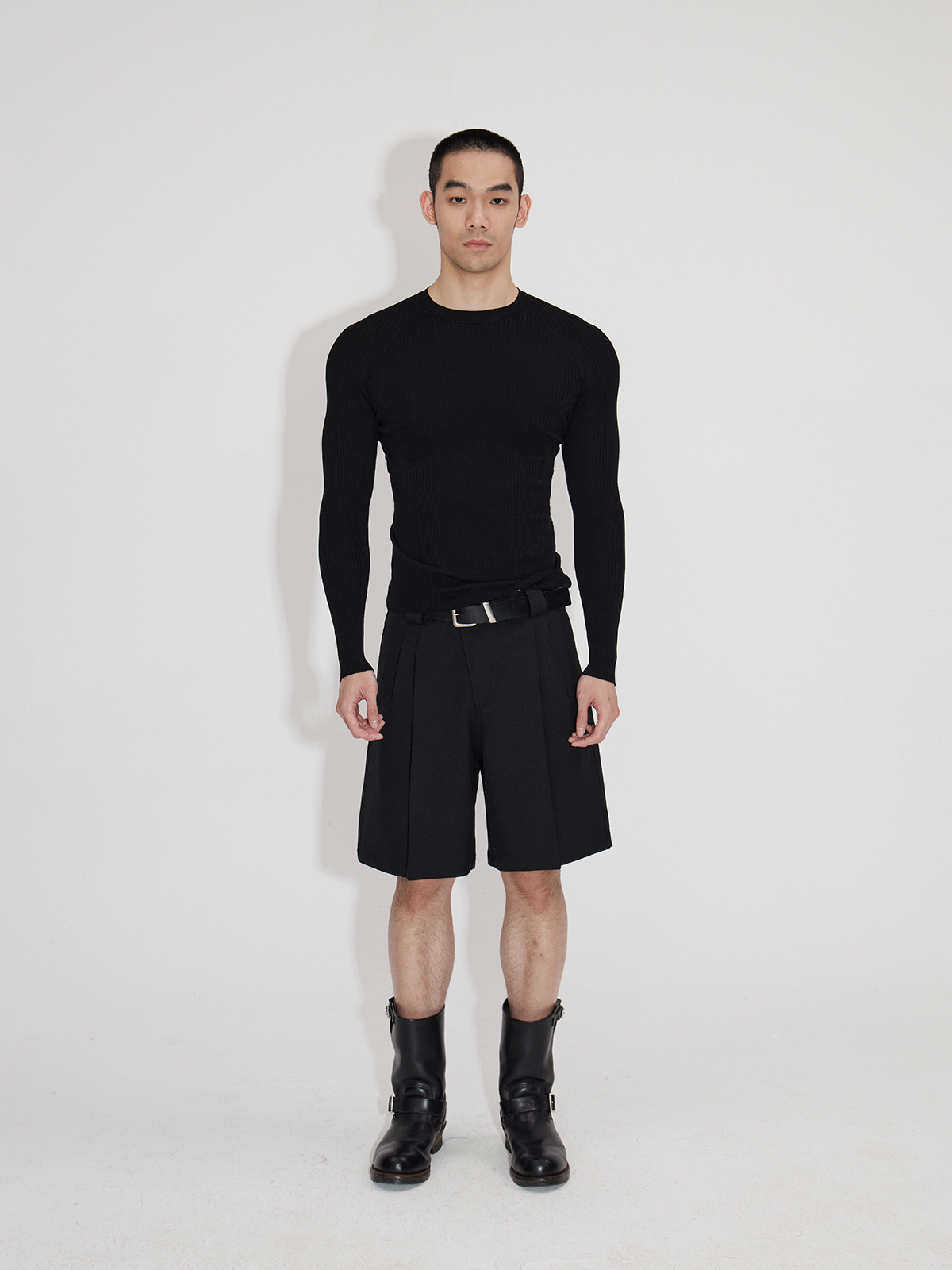 Lightweight Ribbed Knit Long Sleeve