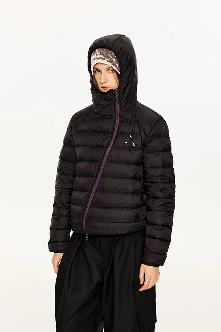 Lightweight Hooded 90% Down Water-repellent Jacket