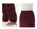 Cotton Low Waist Cargo Parachute Pants