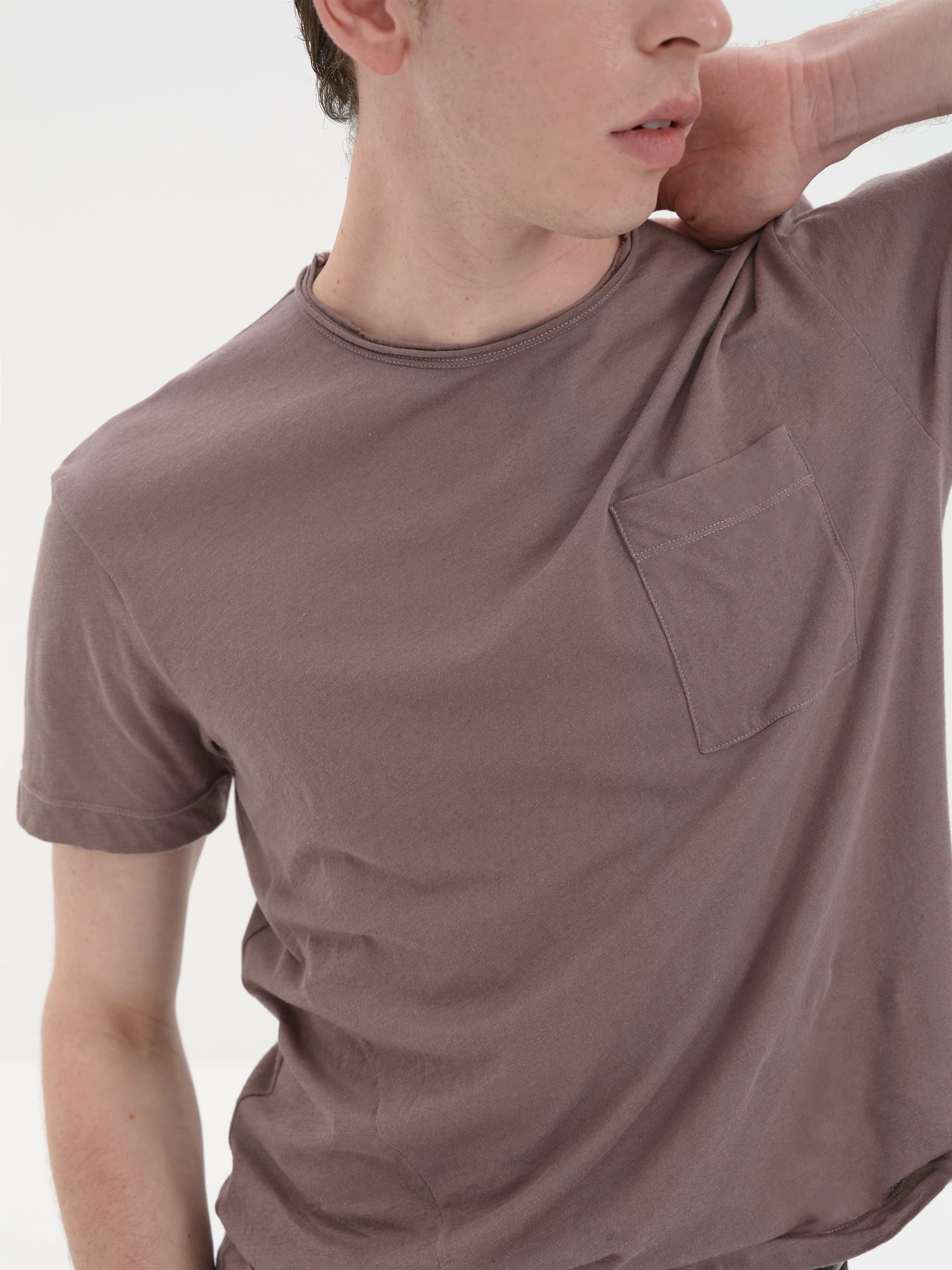 Chest Pocket Silk Cotton Tees