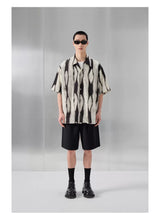 Printed Short Sleeve Cuban Collar Shirt