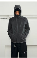 Men's Heated Zip Hooded Fleece Jacket