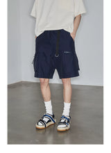 Magnetic Belted Elastic Multi-pocket Shorts
