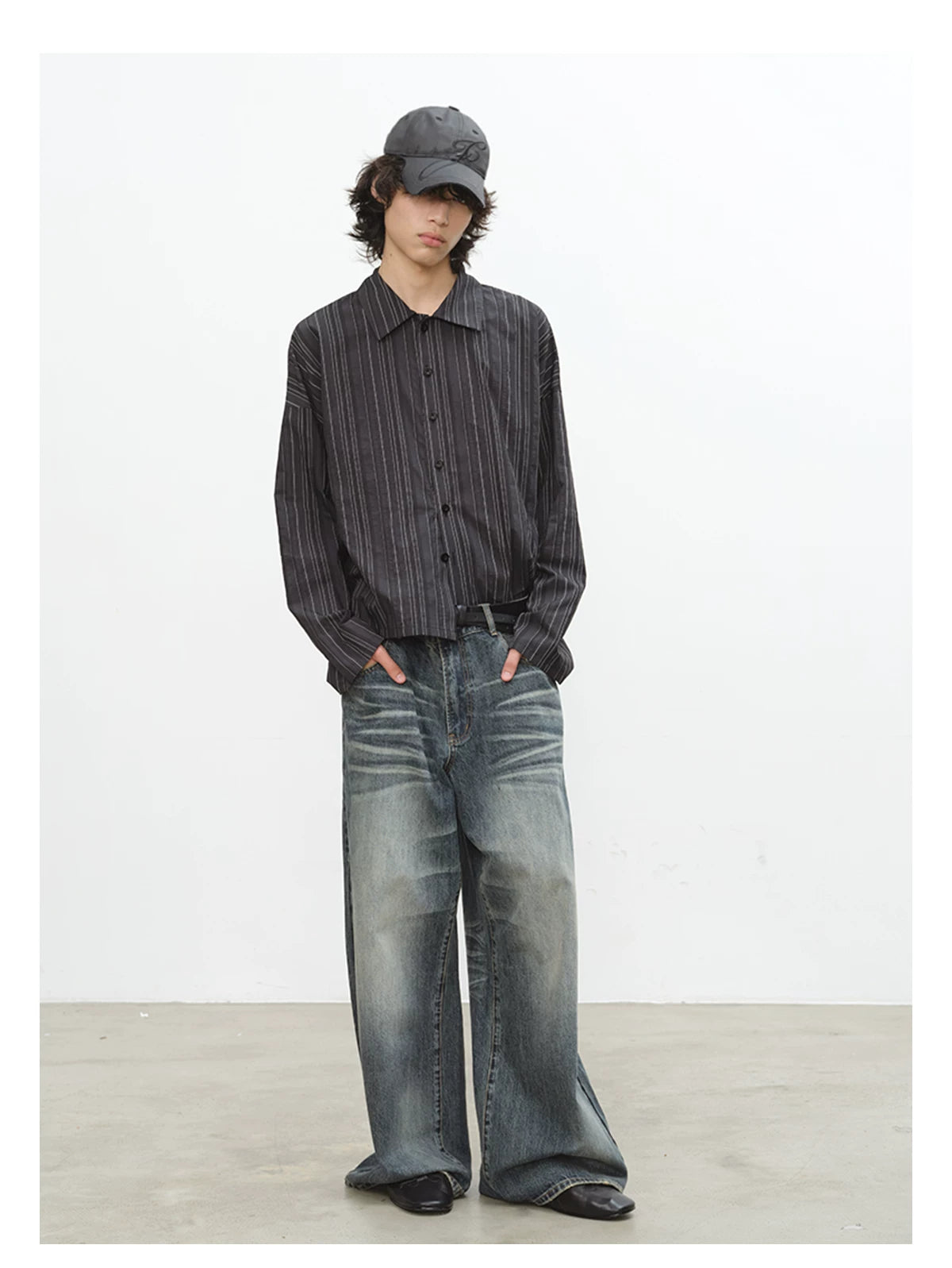 Striped Drop Shoulder Shirts