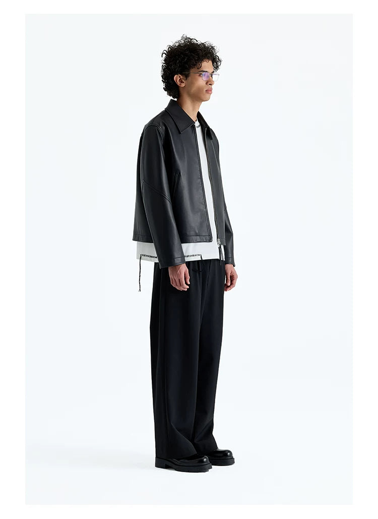 Short Zip Sheepskin Jacket