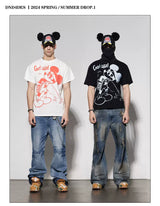 Rhinestone Mickey Print Tees