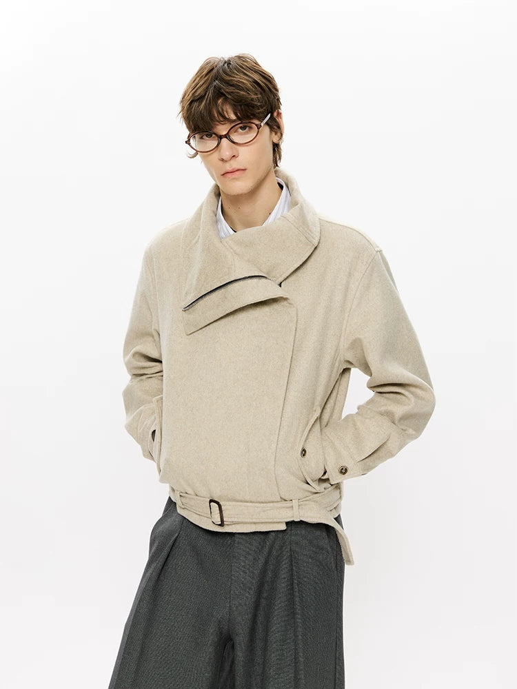 50% Merino Wool Set-Shoulder Zip Jacket