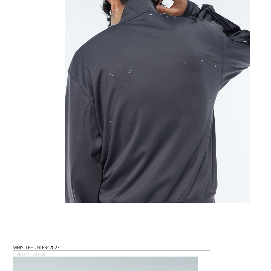 Two-Color Stretchy Cooling Quick-Dry Zip Sweatshirt