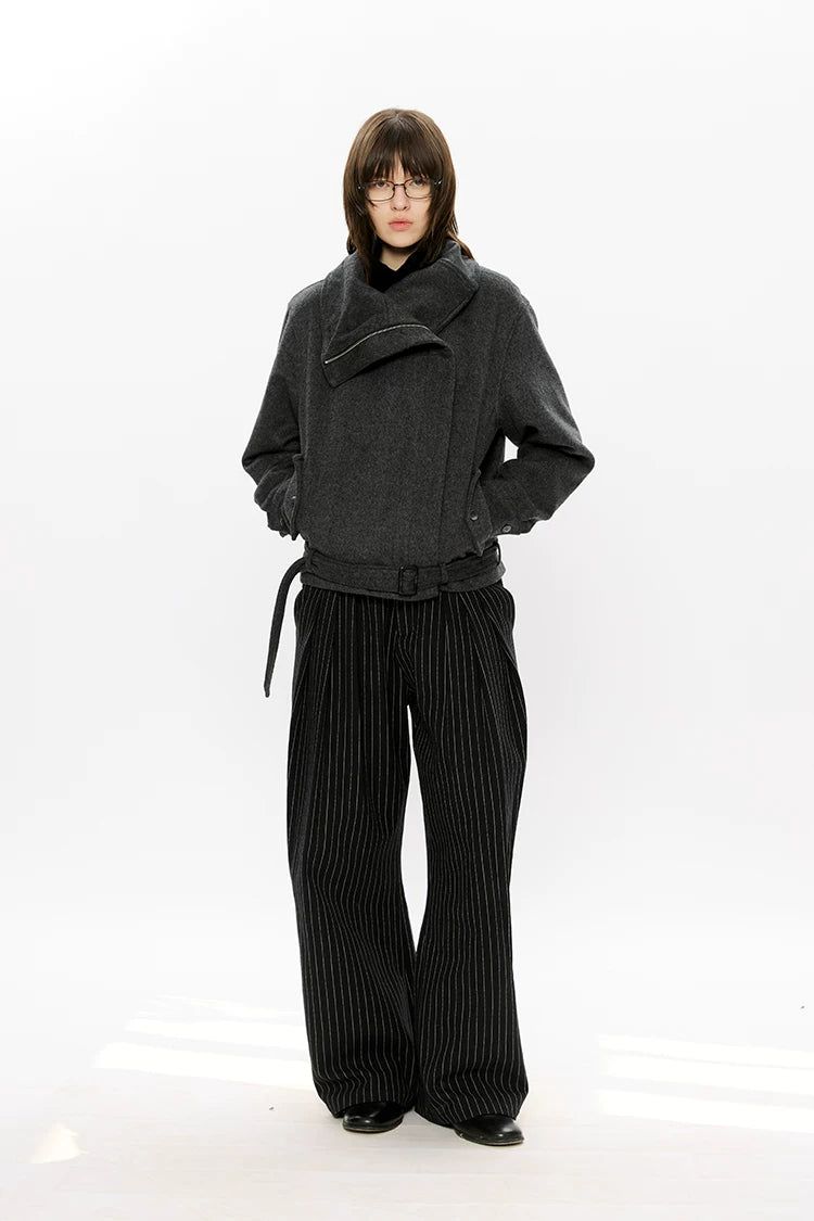 50% Merino Wool Set-Shoulder Zip Jacket