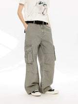 Men's Loose Brushed Cotton Cargo Pants