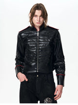 Men's Winter Stand Collar PU Jacket
