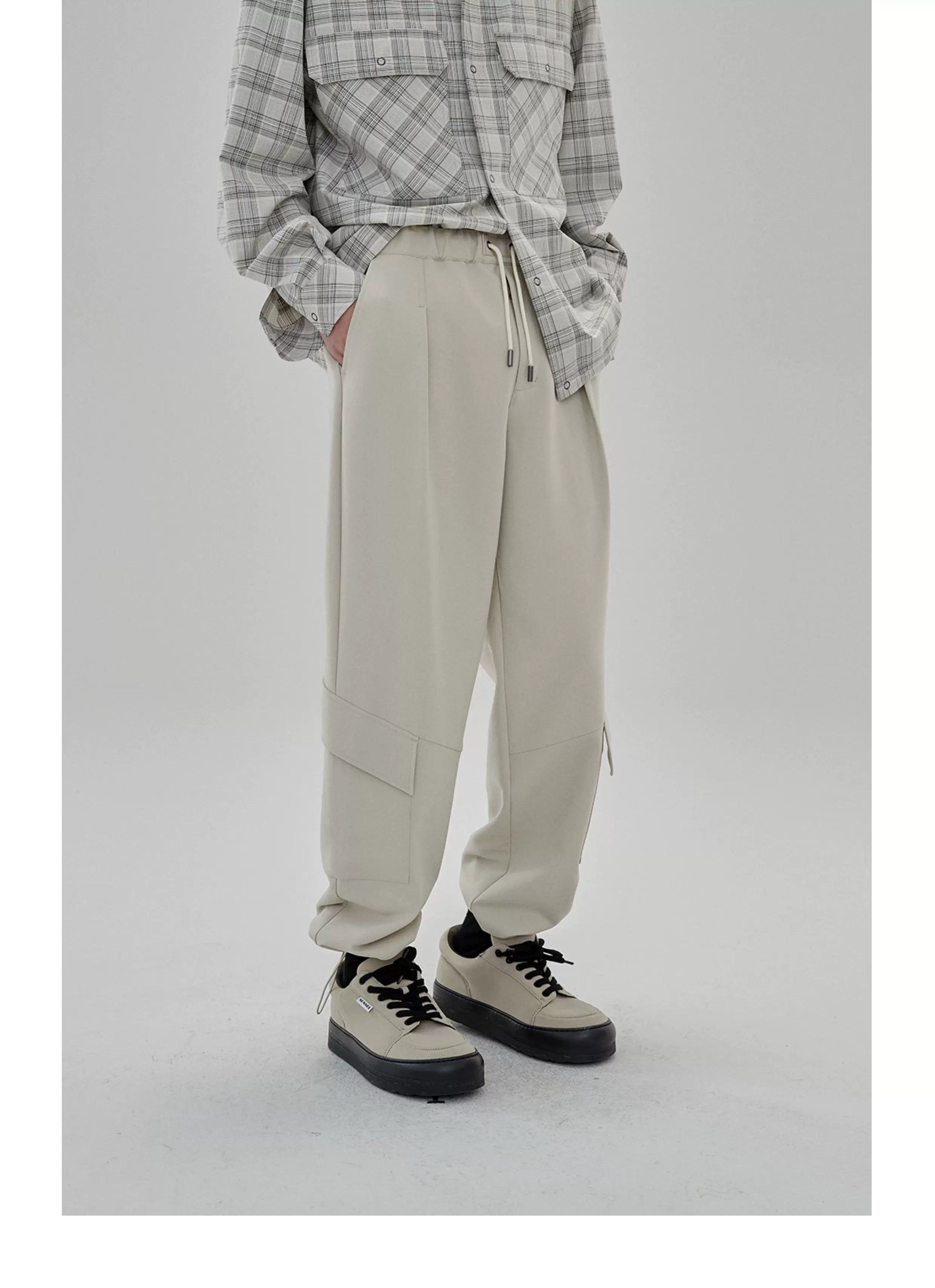 Tapered Drawstring Pocket Cargo Pants