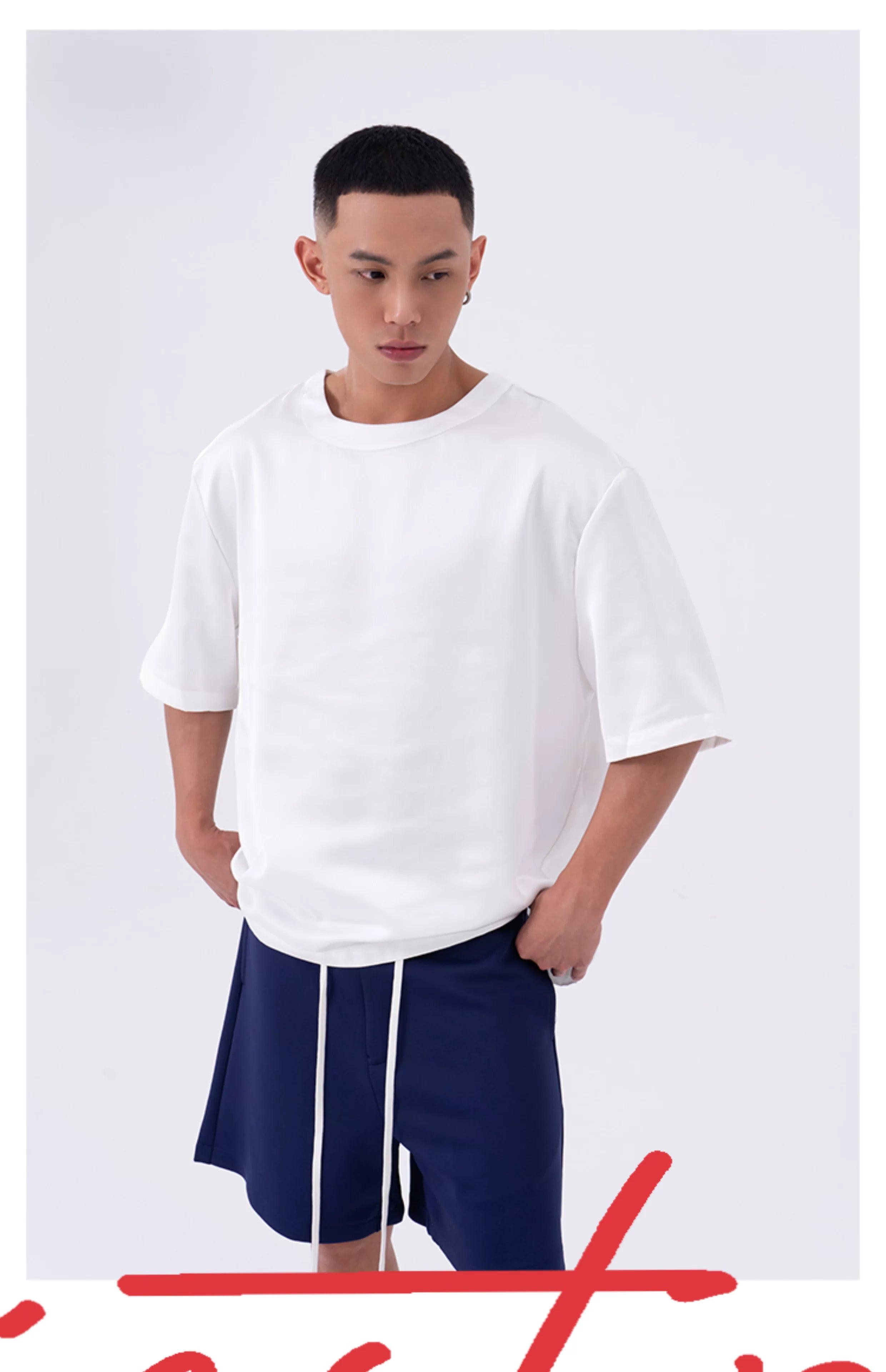 Men's Loose Reflective Short Sleeve Tees