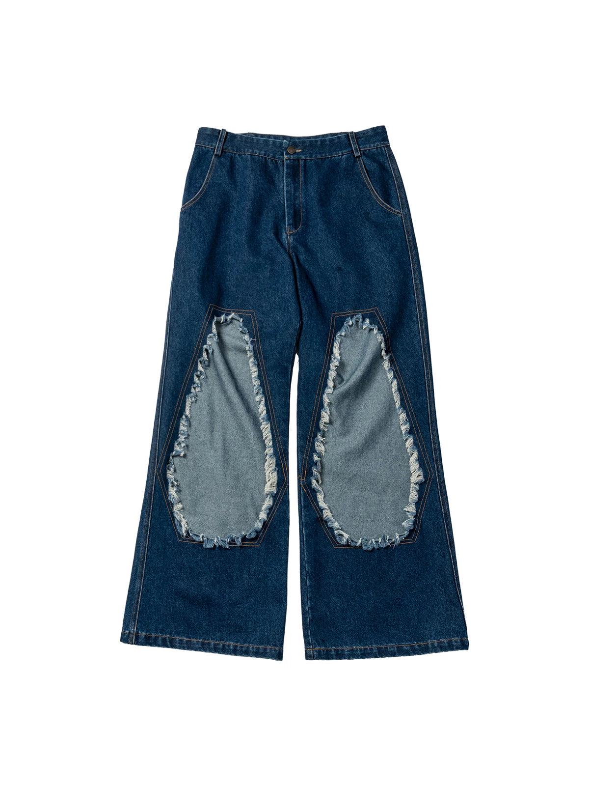 High Waisted Wide Leg Ripped Jeans