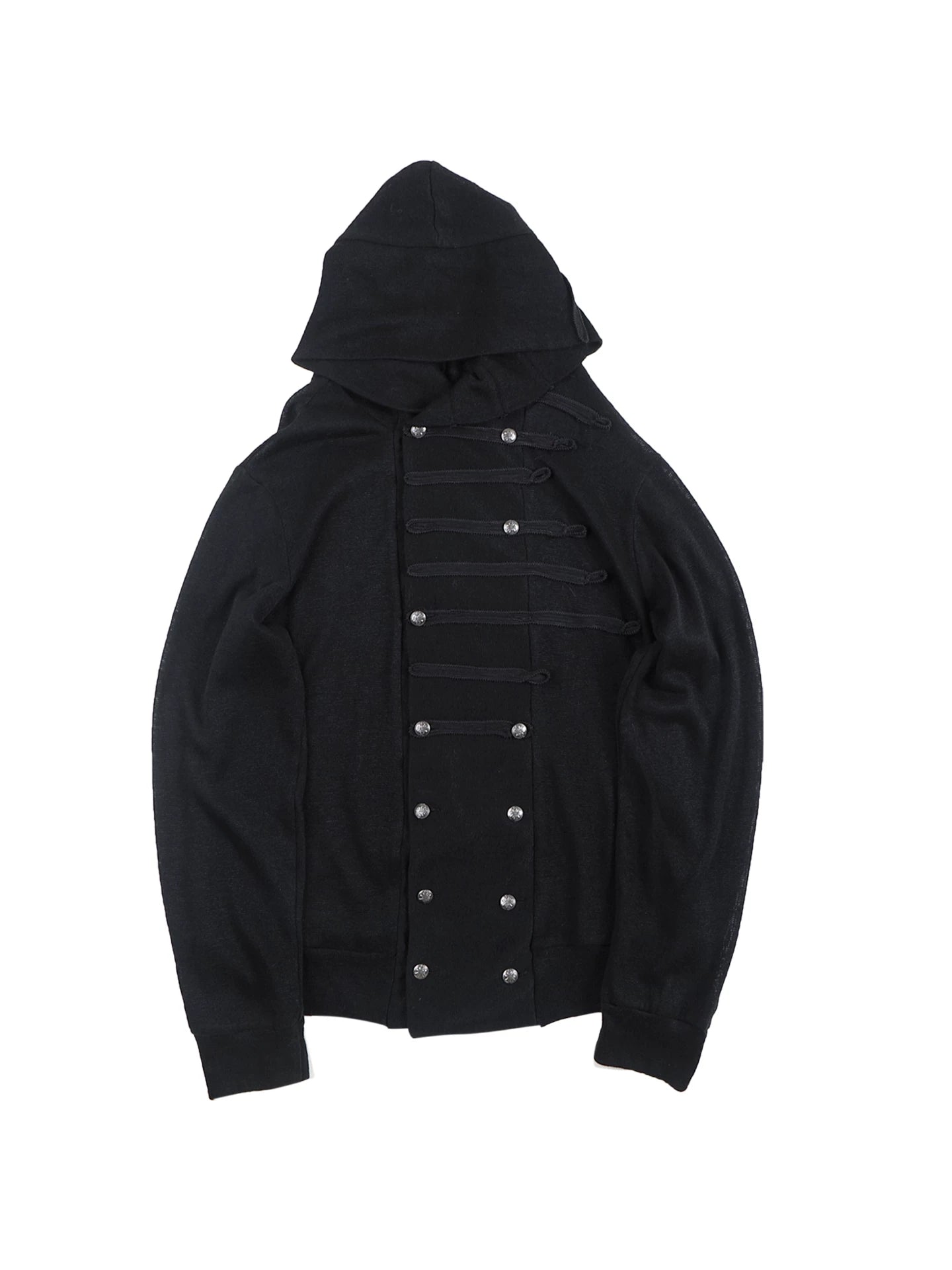 Napoleon Court Ribbon Hooded Thin Cardigan