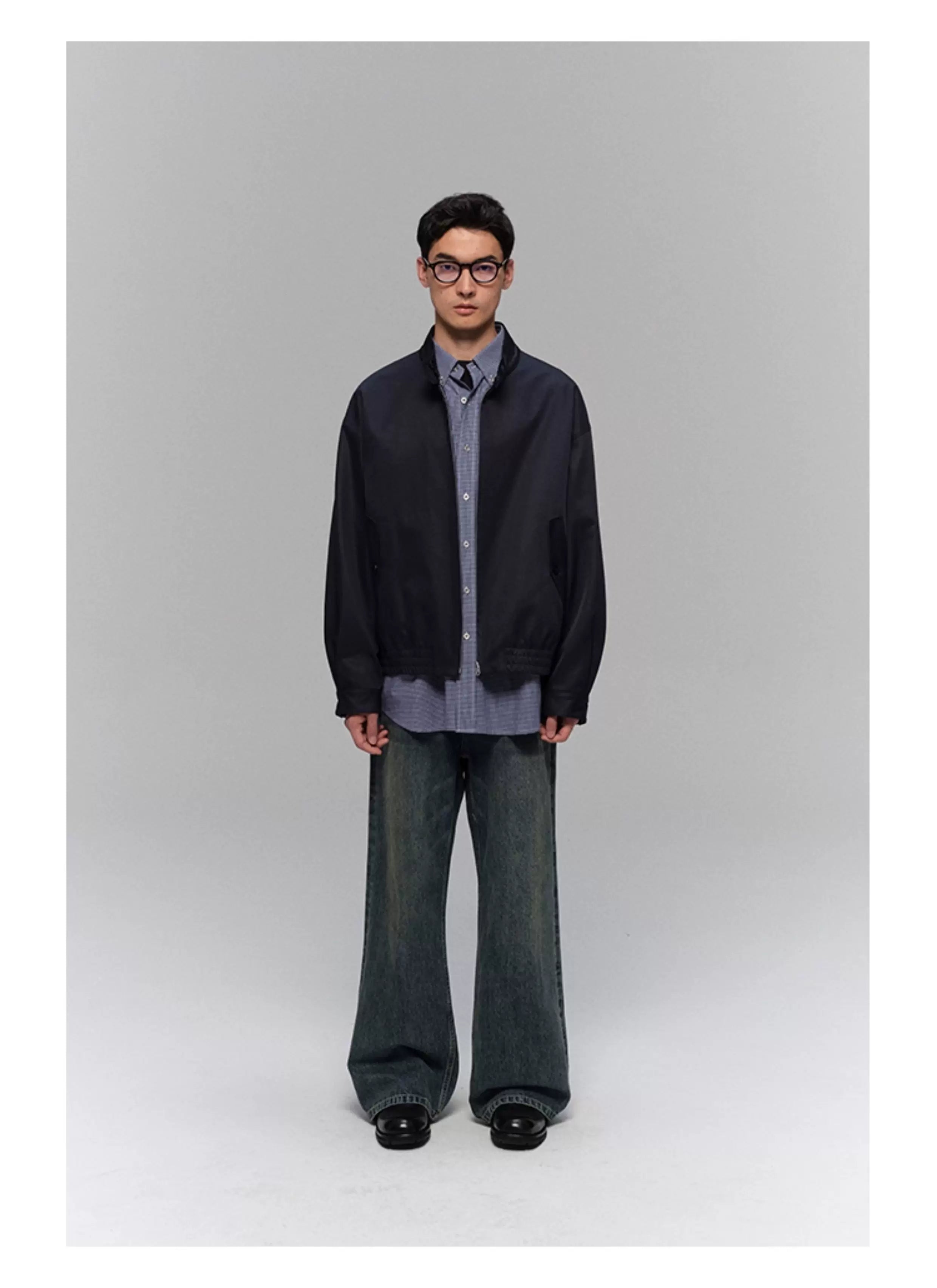 Reversible Plaid Lined Cotton Harrington Jacket