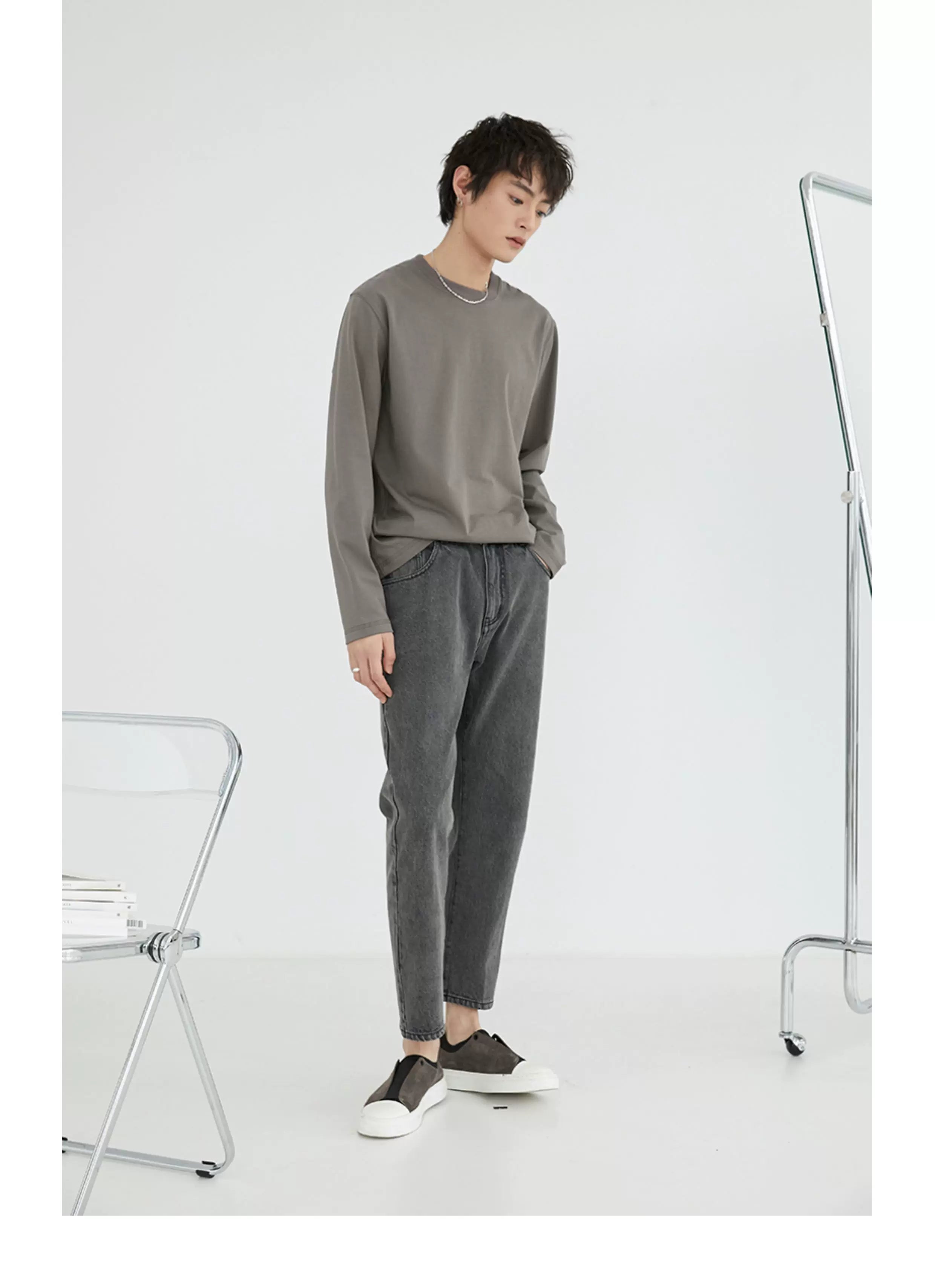 Long-Sleeved Mercerized Combed Tee