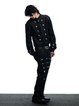 Vintage Street Metal Punk Denim Jacket