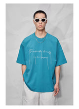Cotton Blend Embroidered Fringe Tee