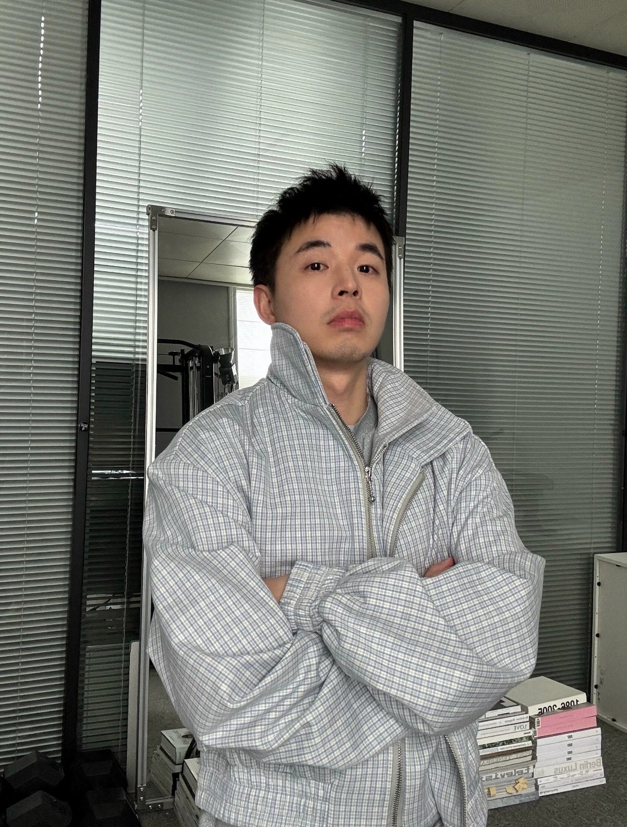 Cropped Reversible Vintage Fleece Plaid Jacket
