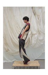 Contrast Paneled Double Cuffed Nylon Pants