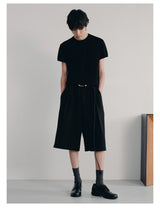 Bubble Pleated Plaid Capri Pants