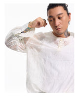 Long-Sleeve Embroidered Lyocell Shirts