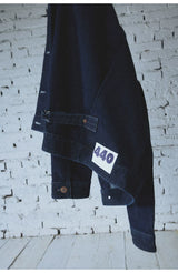 Okayama Classic Pleated Cropped Denim Jacket