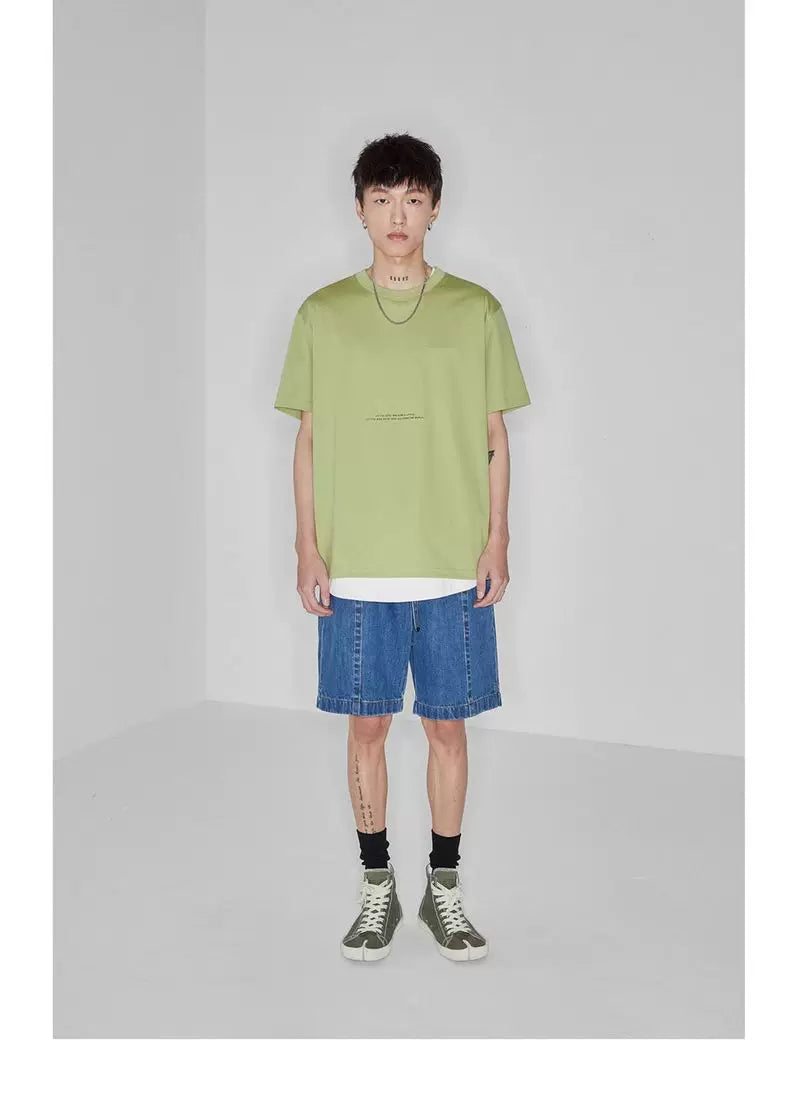 Double-sided Color-block Printed Pima Cotton Tee