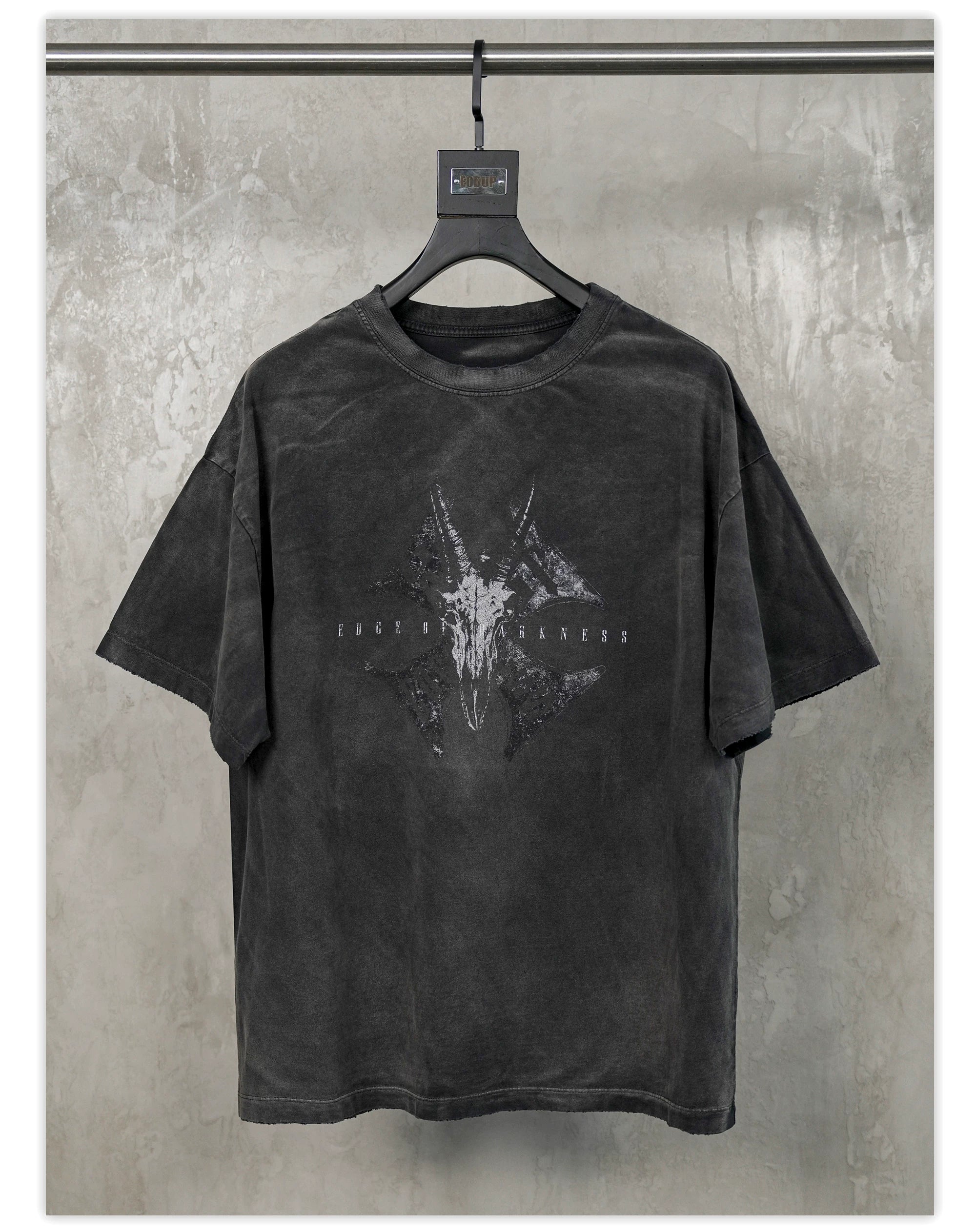 Demon Goat Distressed Printed Loose Tee