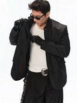 Lightweight Stand Collar Blazer Padded Coat